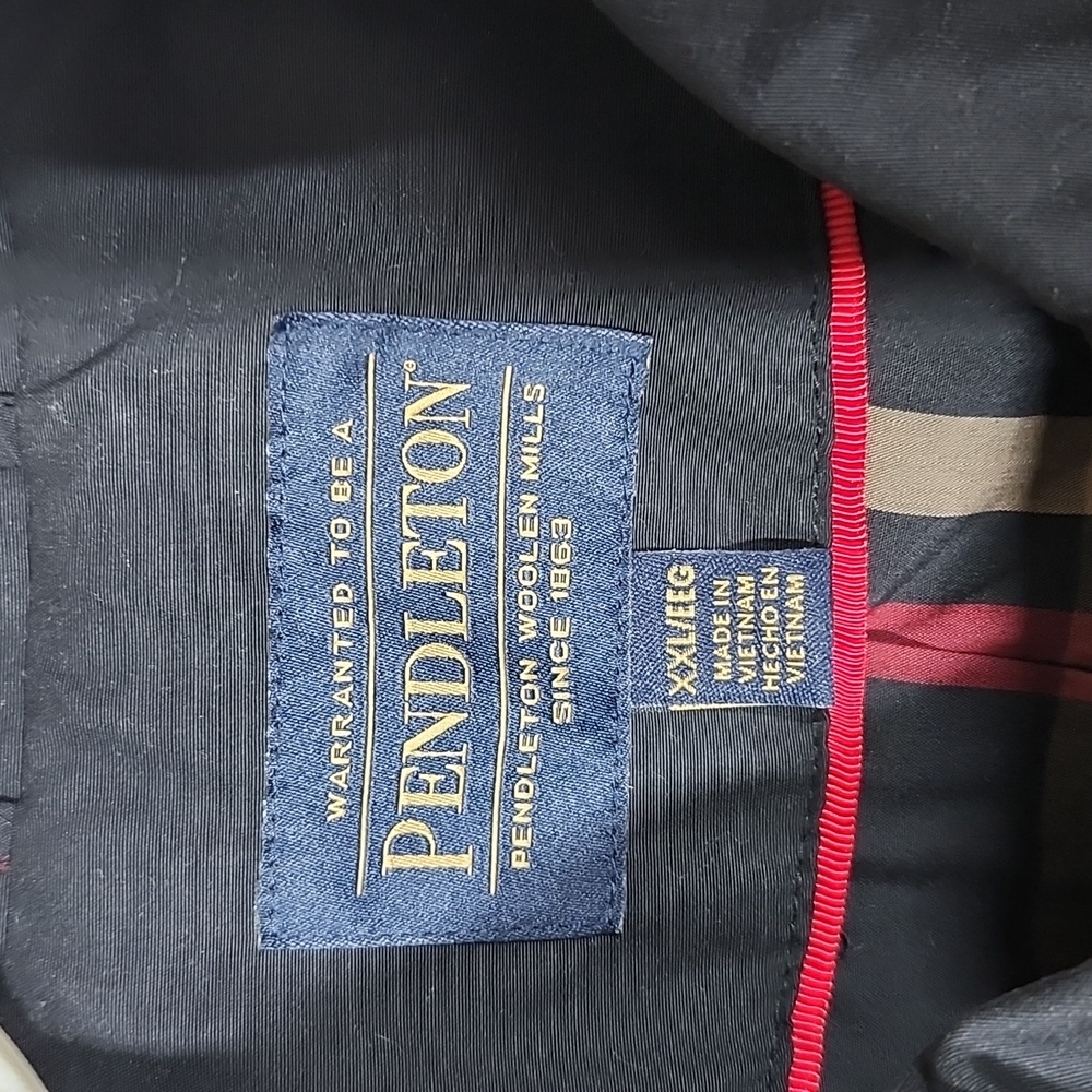 Pendleton Belted Black Trench Coat Plaid Lined Cotton Blend Classic Womens XXL - Picture 6 of 13